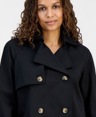 Petite Cropped Trench Jacket