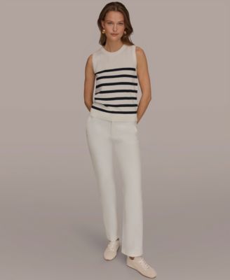 Women's Crew Neck Stripe Sweater