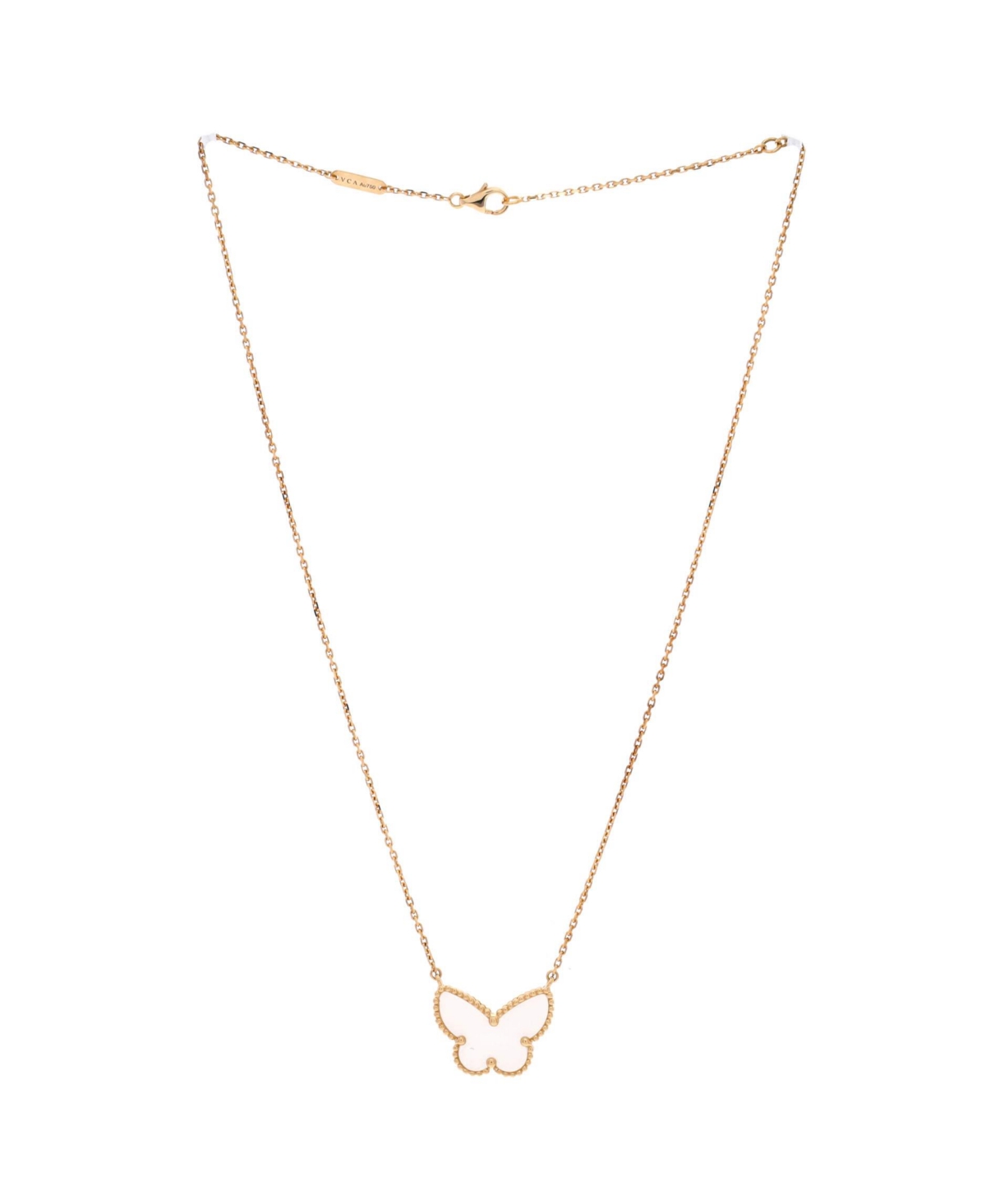 Pre-Owned Van Cleef & Arpels Lucky Alhambra Butterfly Pendant Necklace