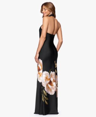 Petite Halter Neck Sheath Gown