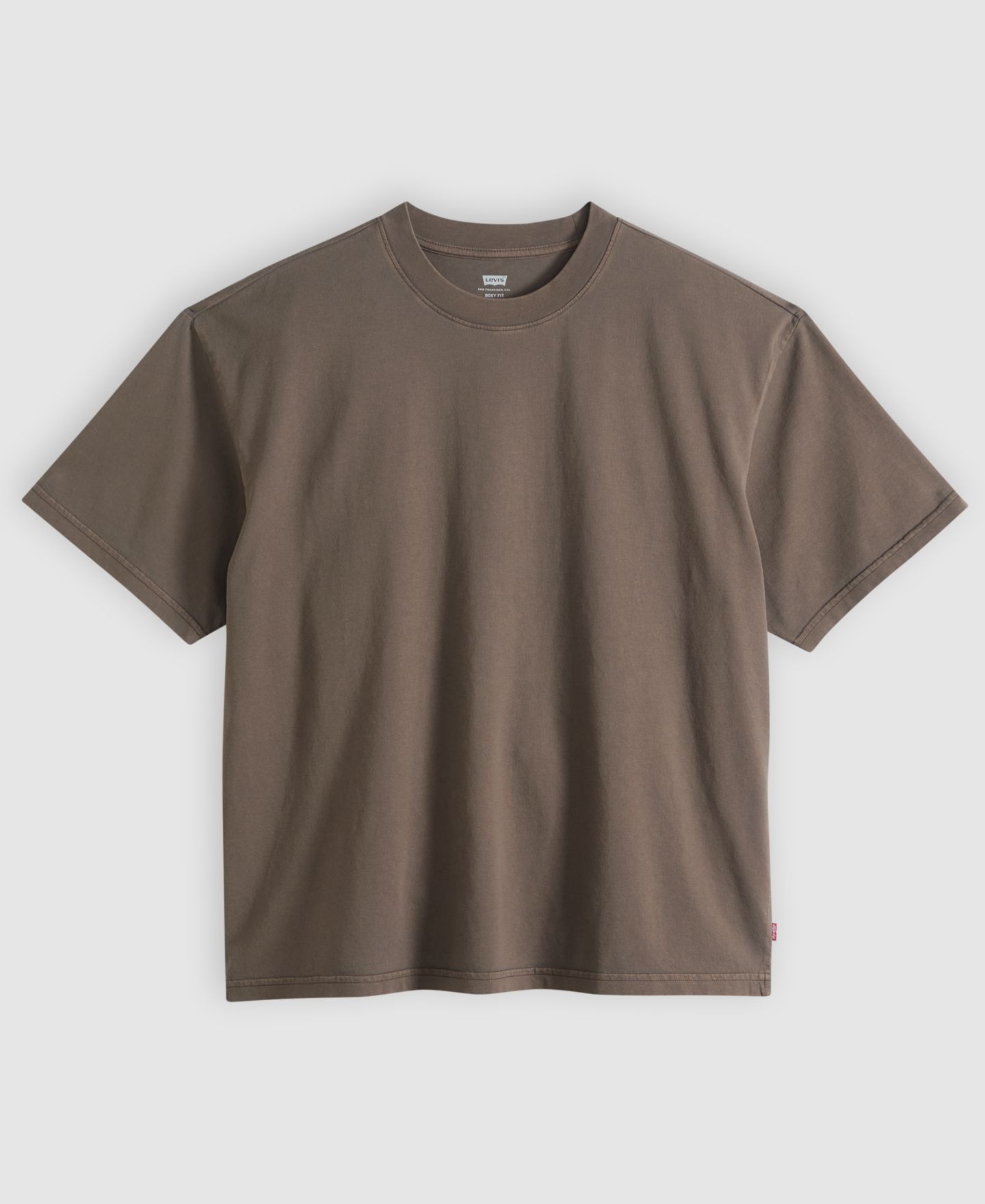 Мужская футболка Levi's Classic Cropped Boxy Short-Sleeve, цвет: Коричневый — фото 5