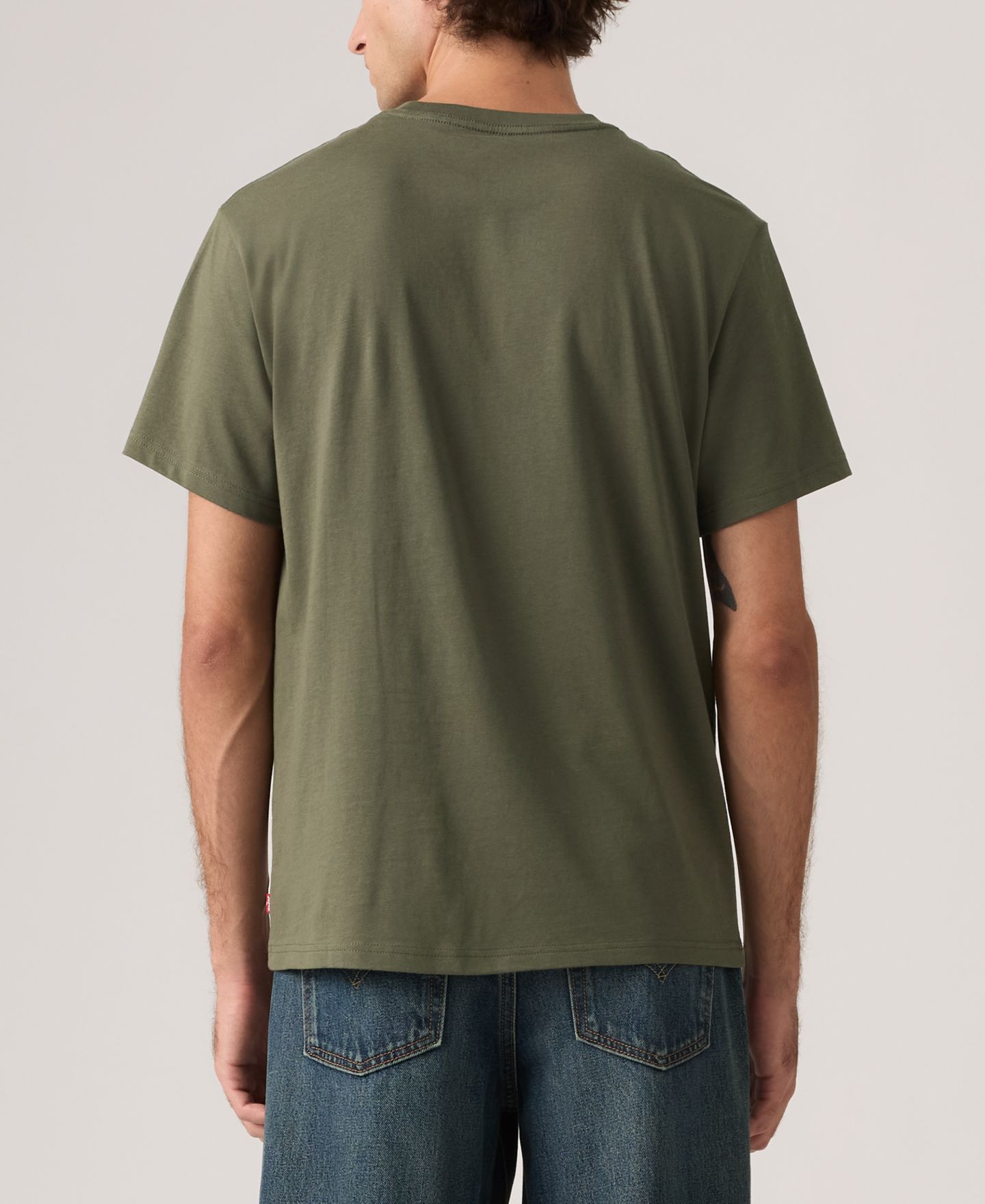 Мужская футболка Levi's Short-Sleeve Crewneck, цвет: Оливковый — фото 5
