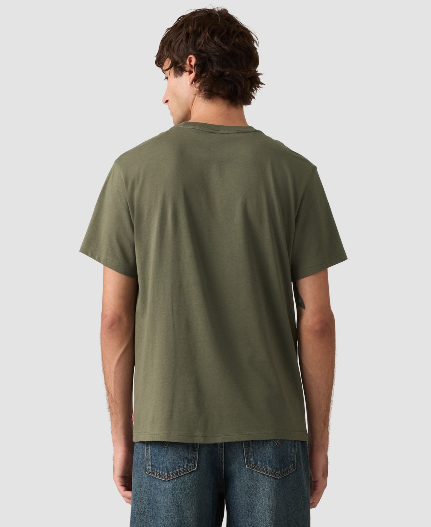 Мужская футболка Levi's Short-Sleeve Crewneck, цвет: Оливковый — фото 6