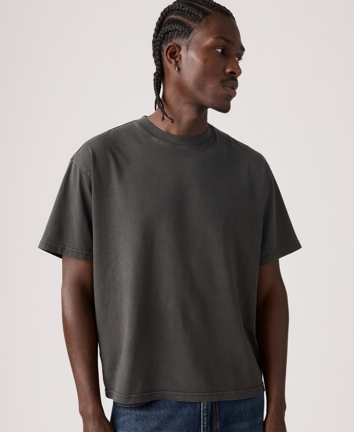 Men's Classic Cropped Boxy Short-Sleeve T-Shirt