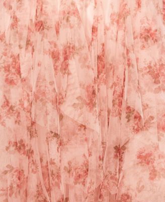 Juniors' Spaghetti Strap Sweetheart Neck Ball Gown