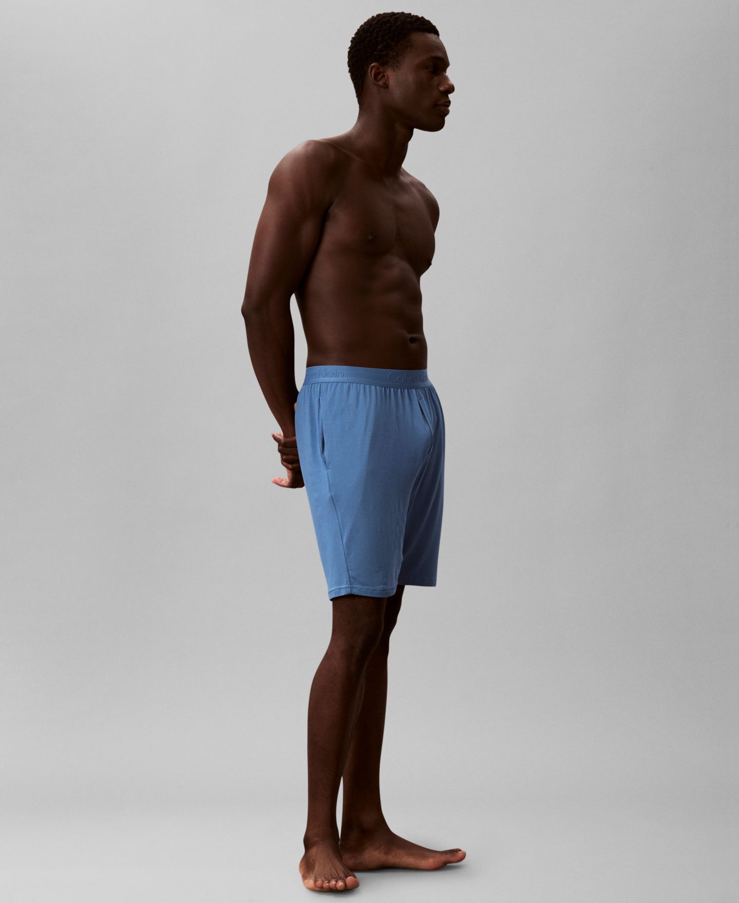 Пижамные шорты UltraSoft для мужчин, стрейч — Calvin Klein, цвет: Синий — фото 3