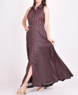 Meher Slit Button Up Maxi Dress