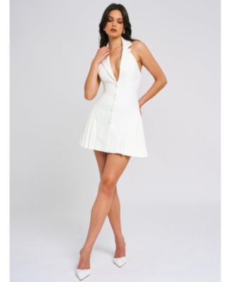 Women's Reyna Backless Pleated Mini Blazer Dress