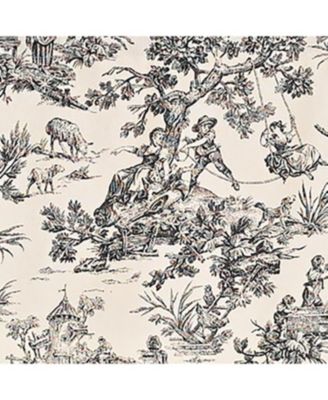 Tradition Provance 100% Cotton Rod Pocket Lined  Window Valance 50" x 15" Black