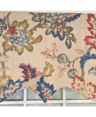 Silvia Regal 100% Cotton Rod Pocket Lined Window Valance 50" x 17" Multi