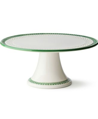 Le Jardin Embossed Rattan Footed Cake Plate