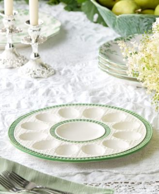 Le Jardin Embossed Rattan Egg Plate
