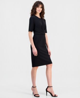 Women's Wrap-Waist Sheath Dress