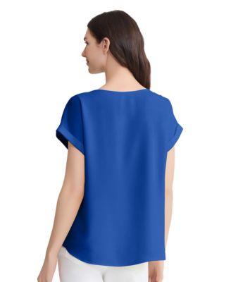 Women's Short-Sleeve Side-Button Blouse
