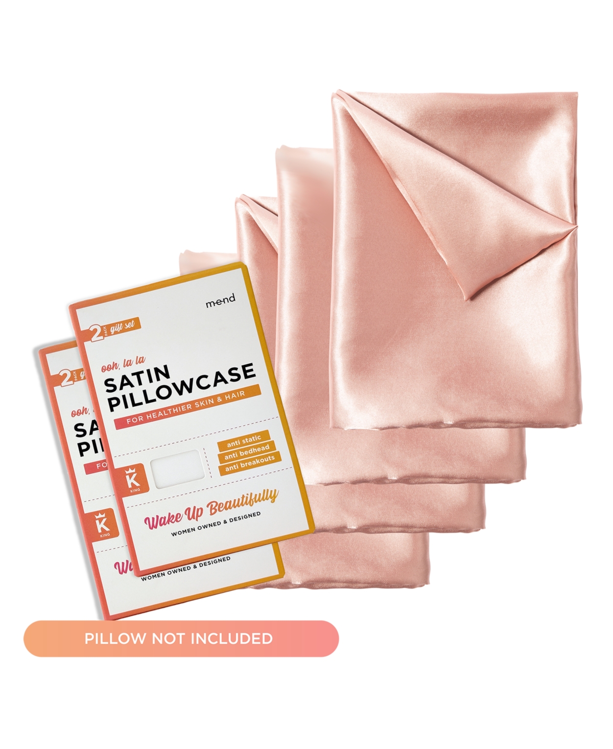 Mend Collection Set of 4 Satin Beauty Pillowcases