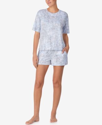 Women's Short-Sleeve Top & Boxers, 2-Piece Set