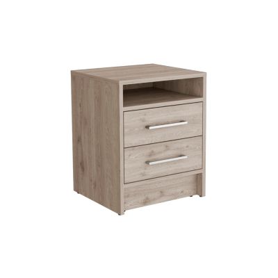 Eter Nightstand, Superior Top, Two Drawers