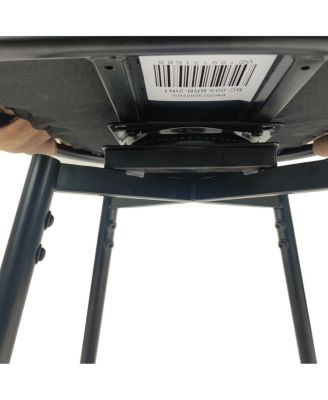 Streamdale 28" Technical Leather Woven Bar Stool Set of 2 (Brown