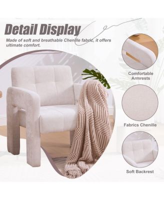 Modern Minimalist Single Armchair for Living Room, Bedroom, Office