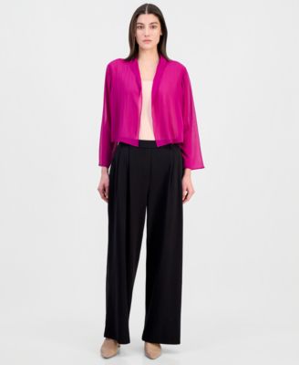 Women's Silk Sheer Open-Front Jacket