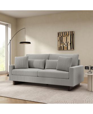 Modern Loveseat Sofa with Four Pillows