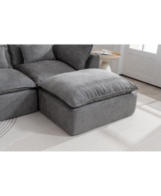 Cloud Couch Oversized Modular Sectional Sofa, 4-Seat with 2 Ottomans