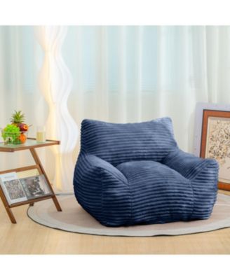 Comfy Bean Bag Chair, Armrests, Oversized Lazy Floor Sofa