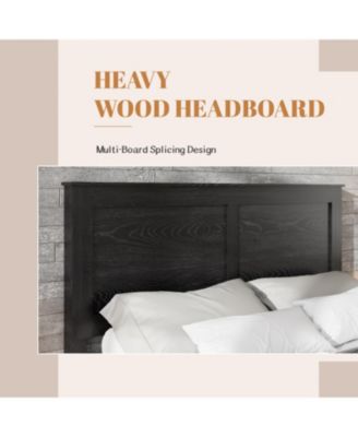 Queen Wood Platform Bed Frame - Noise Free, Easy Assembly, Under Bed Storage