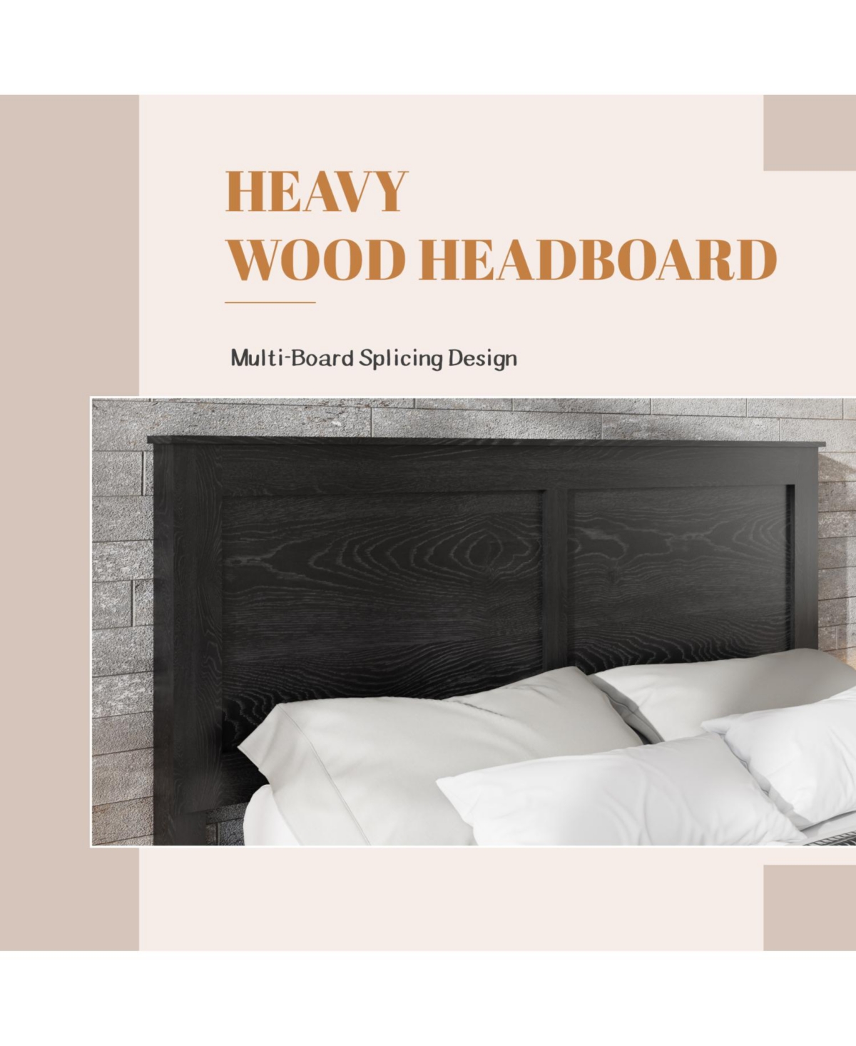 Streamdale Furniture Queen Wood Platform Bed Frame - Noise Free, Easy Assembly, Under Bed Storage