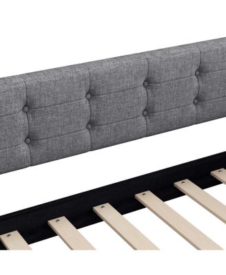 Queen Size Upholstered Daybed with 4 Support Legs