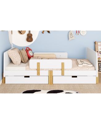 Platform Bed with Storage, Solid Wood Frame, No Box Spring Needed