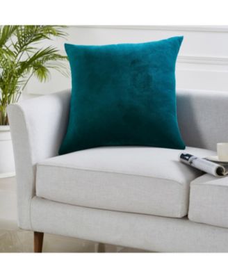 Aladdin Front and Back Solid Velvet Throw Pillow Covers, 22"x 22", Set of 2