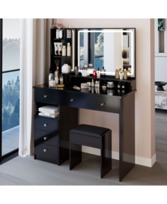 41" LED Mirror Vanity Table & Stool