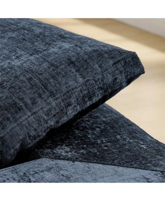  143" Cloud Sectional Couch with Comfy Chaise, U-Shaped Modular Sofa, Blue