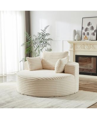 Corduroy Sponge Single Sofa,Modern Sleeper Chair