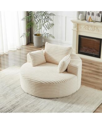 Corduroy Sponge Single Sofa,Modern Sleeper Chair