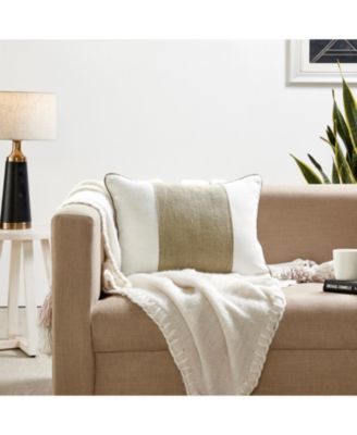 Maya Linen Stripe Lumbar Throw Pillow Covers, 14"x 20", Set of 2