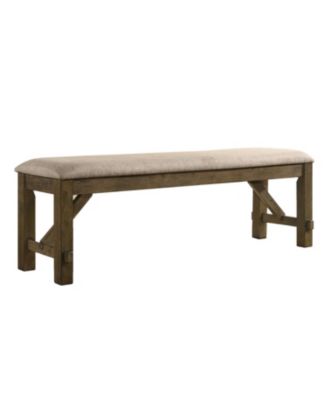 Wood Fabric Upholstered Dining Bench