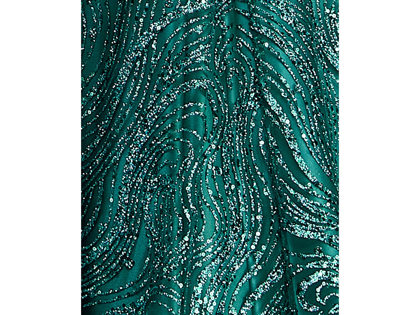 Женские платья B Darlin Juniors' Spaghetti Strap V Neck Glitter Pattern Gown with Lace Up Back, цвет: Изумрудный — фото 10