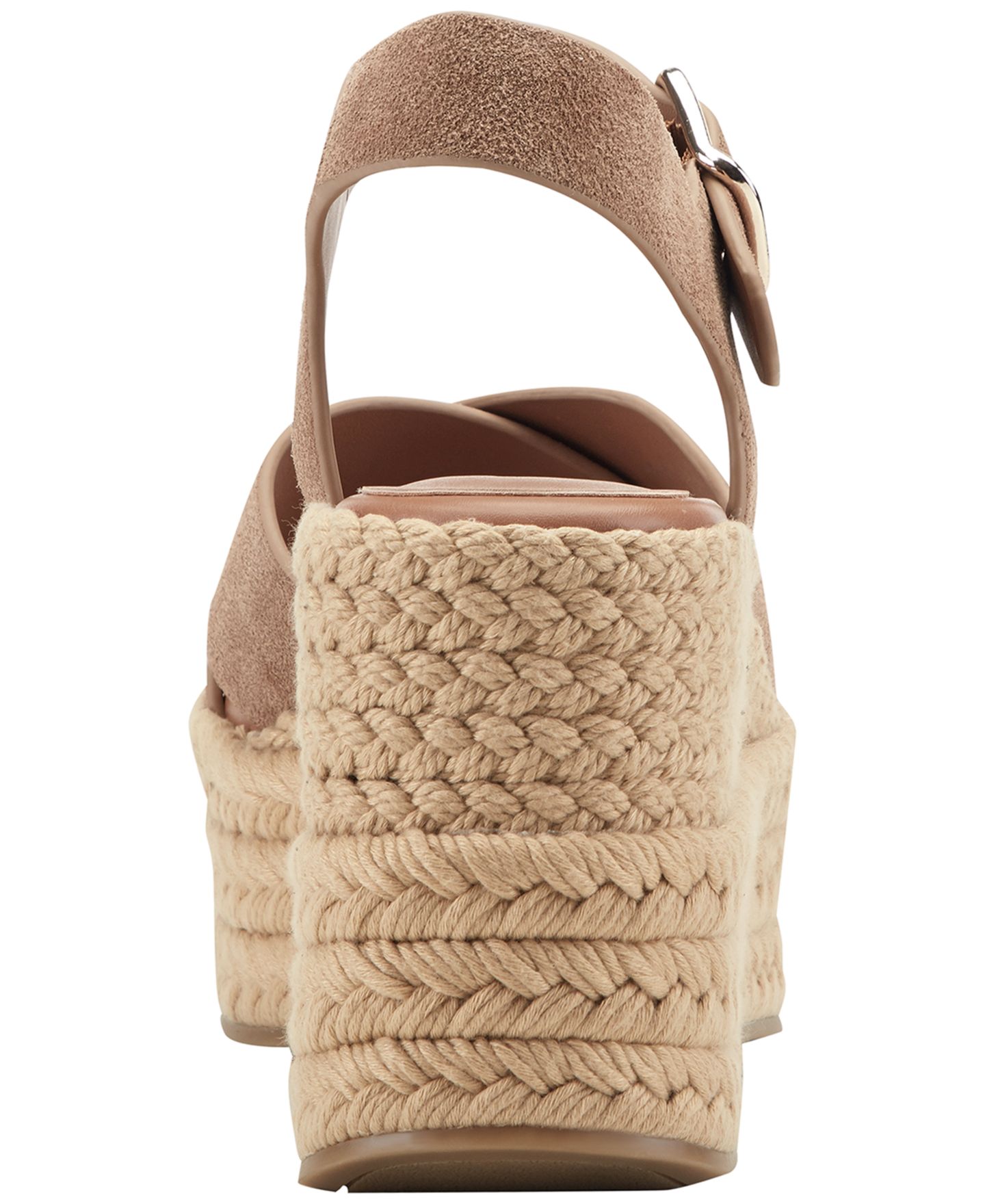 Женские сандалии Marc Fisher LTD Pasion Espadrille Platform Wedge, цвет: Коричневый замшевый — фото 3