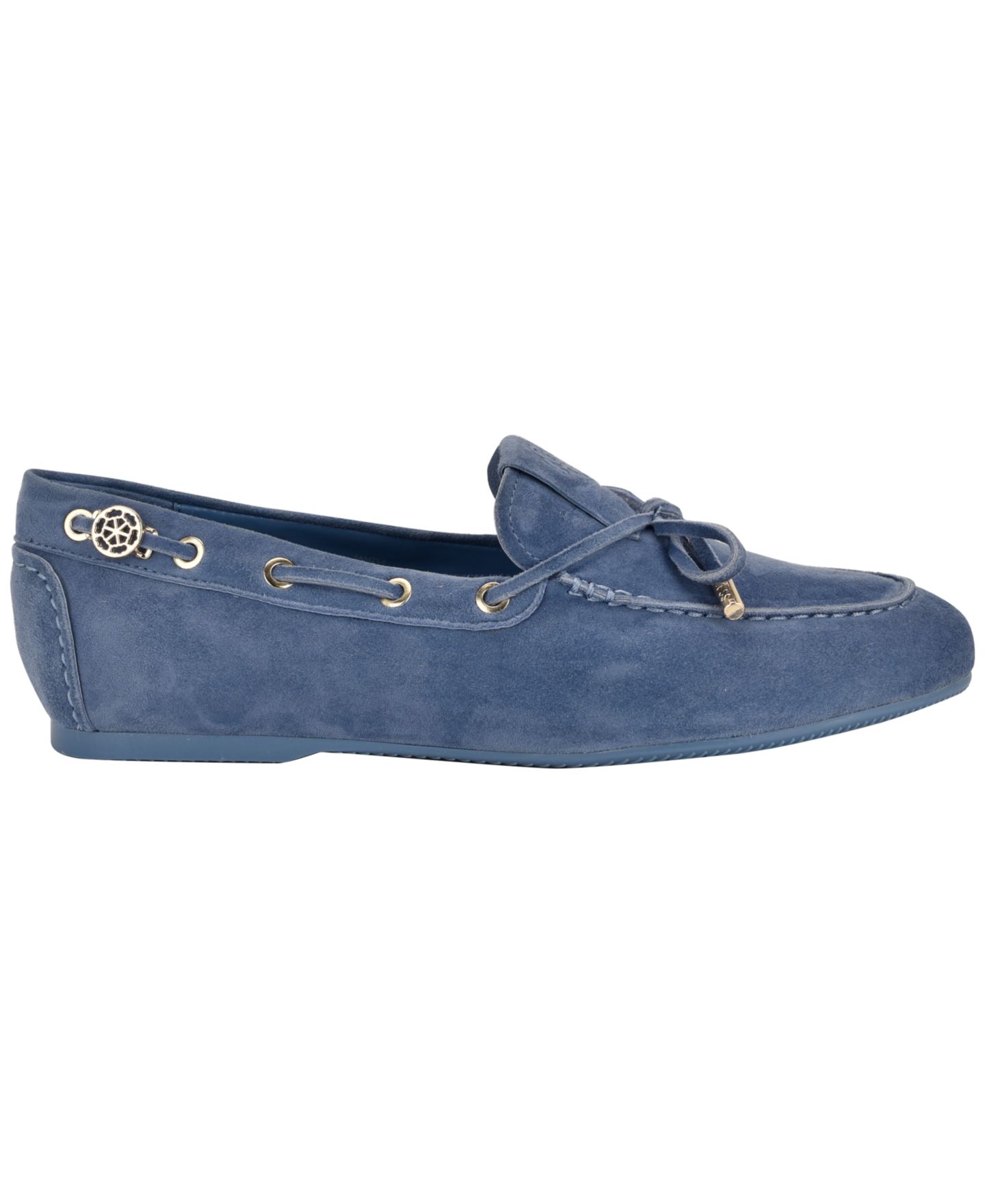 Женские туфли GUESS Aisha Soft Suede Boat Shoe, цвет: Синий замшевый — фото 2