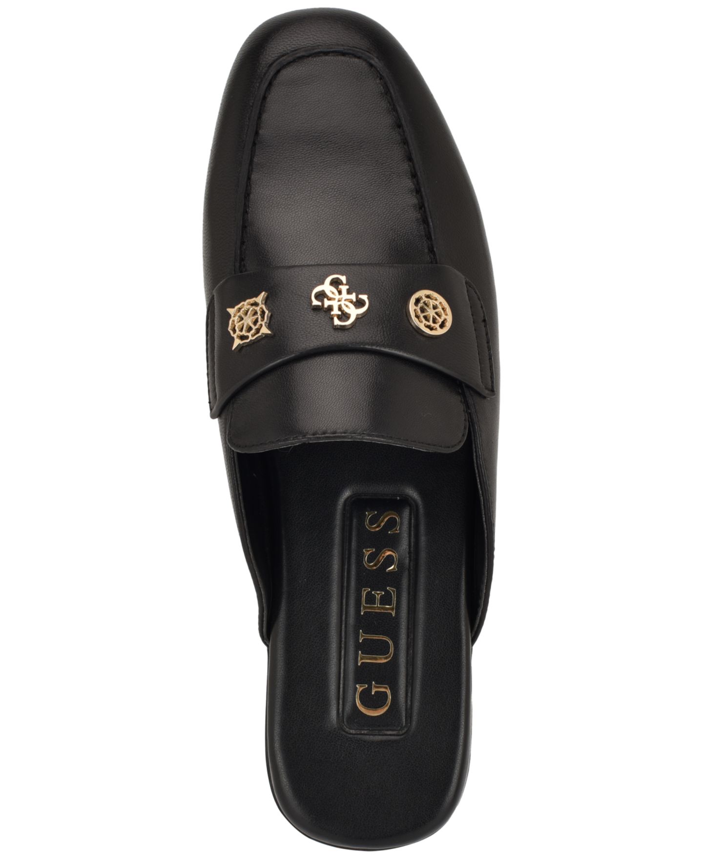 Женские сабо GUESS Aydeena Slip-On Mule Flats, цвет: Чёрный — фото 4