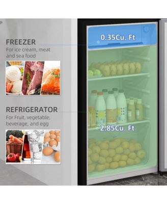 3.2 Cu. Ft. Mini Fridge with Freezer, Compact Refrigerator,