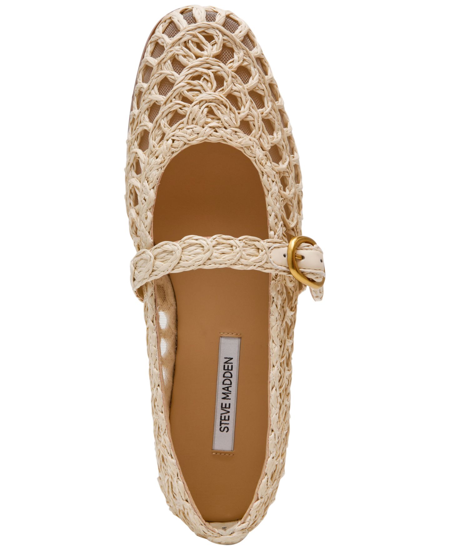 Женские балетки Steve Madden Melody Raffia Mary Jane Flats, цвет: Натуральный — фото 4
