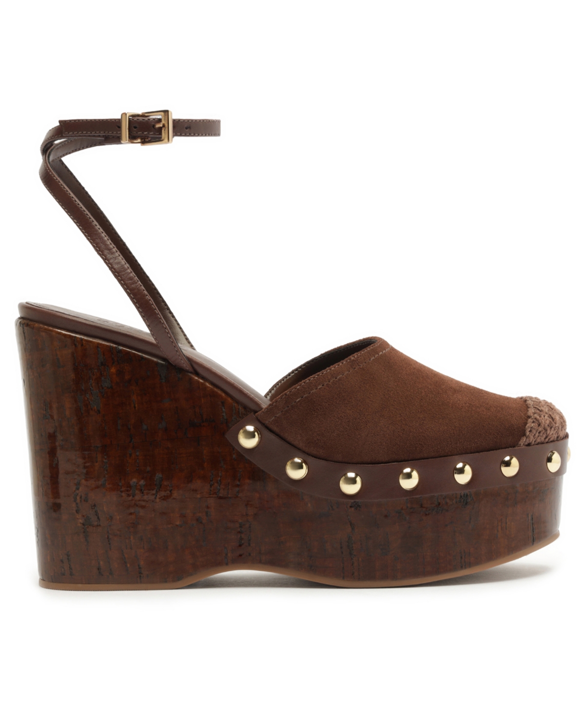 Schutz Women's Kayana Round Toe Wedge Sandals