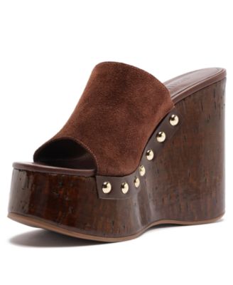 Women's Dalle Studs Slip-On Wedge Sandals