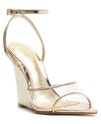 Women's Elodie Vinyl Pointed Toe Wedge Sandals