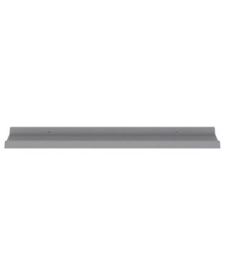 Wall Shelf Set of 4 Gray MDF 31.5x3.5x1.2 in Wall mounting
