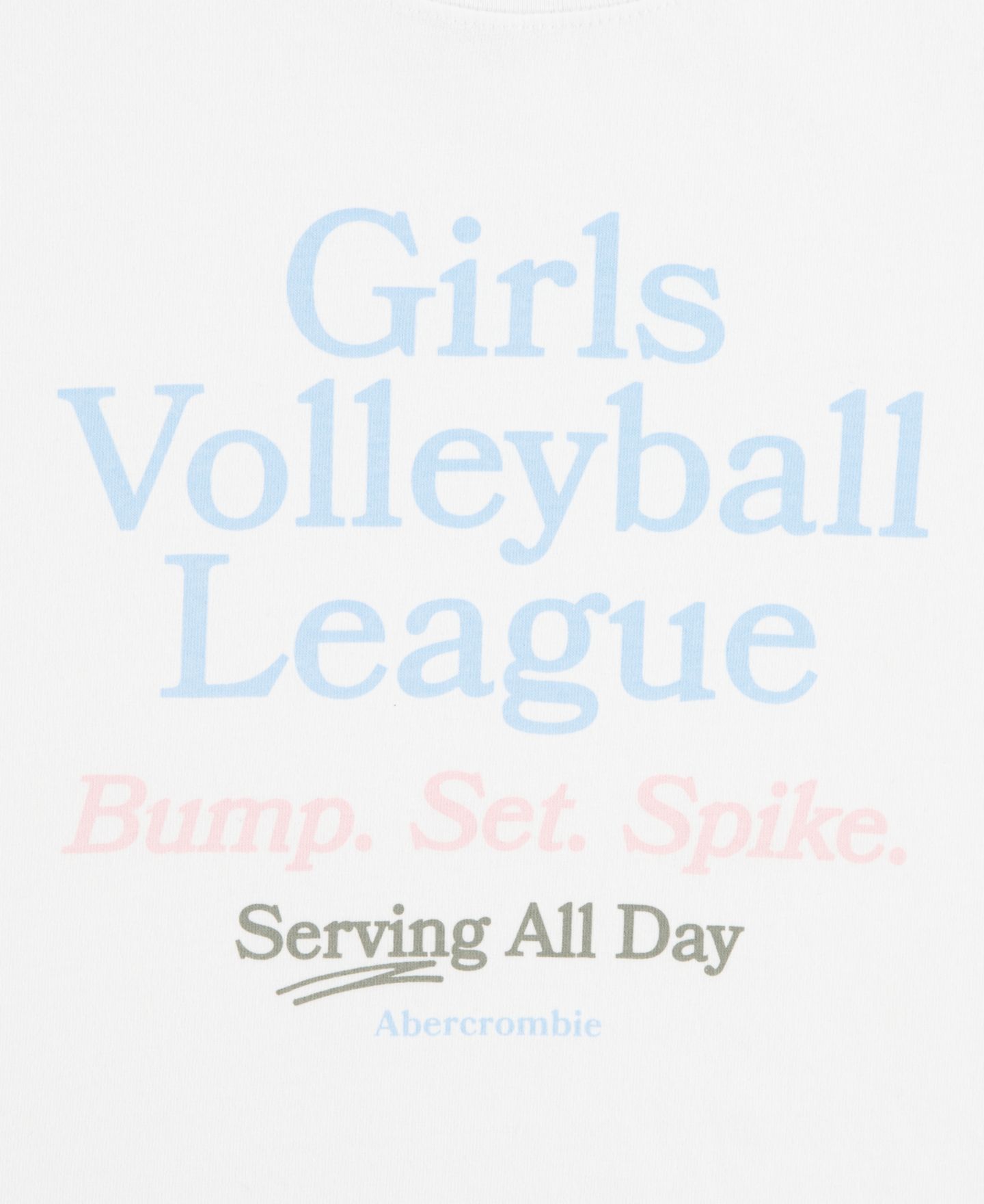 Футболка abercrombie kids Volleyball League Oversized Crewneck T-Shirt для девочек, цвет: Яркий белый — фото 3
