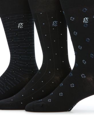 Men's Neats Patterned Crew Dress Socks, 3-Pack